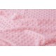 MINKY różowy kropki azaela pink